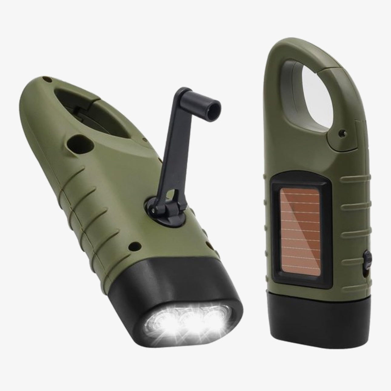 Noodzaklamp - opwindbare zaklamp - Solar & Dynamo zaklamp